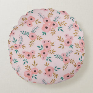 Coussins Ronds Fleurs roses
