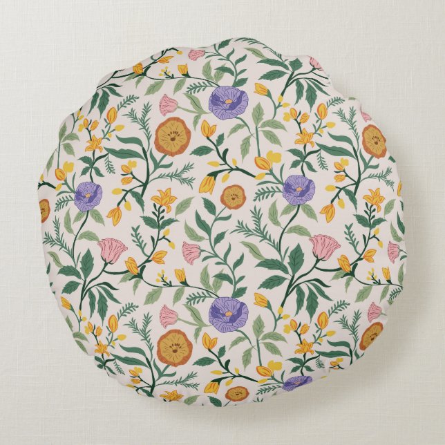 Coussins Ronds Fleurs sauvages (Dos)