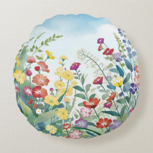 Coussins Ronds Fleurs sauvages