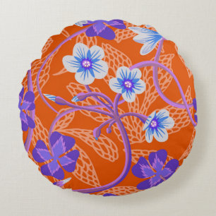 Coussins Ronds Fleurs sauvages décoratifs fleuris. Bac à fleurs d