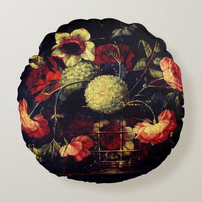 Coussins Ronds Fleurs vintages (Devant)