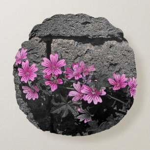 Coussins Ronds Fleurs violettes