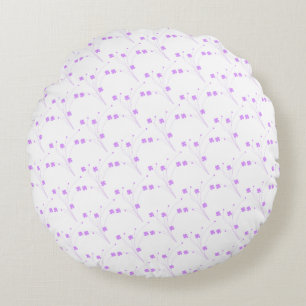 Coussins Ronds Fleurs violettes Lilac, Petite Impression Florale