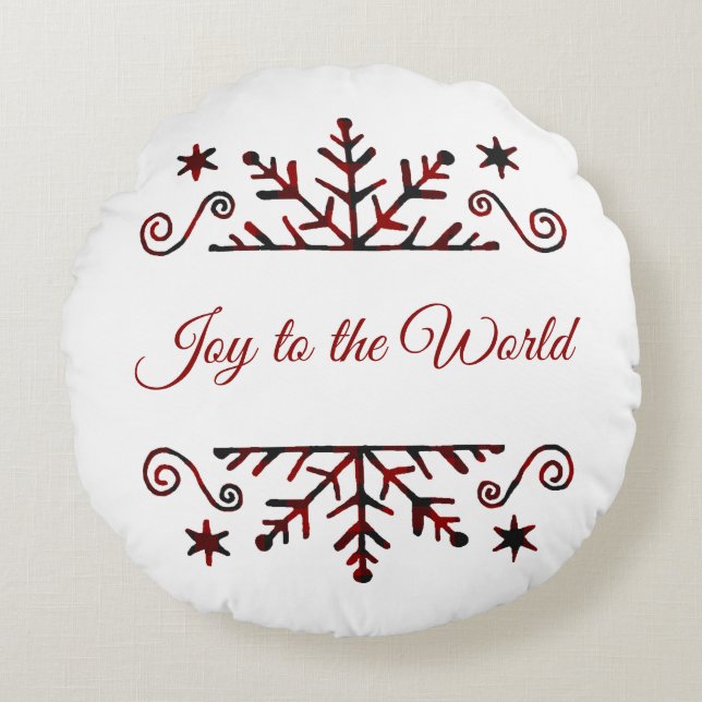 Coussins Ronds Flocon à carreaux  (Devant)