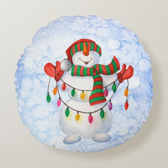 Coussins Ronds flocon de neige (Devant)