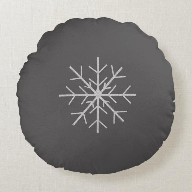 Coussins Ronds Flocon de neige (Devant)
