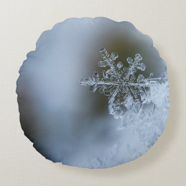 Coussins Ronds Flocon de neige Icy (Devant)
