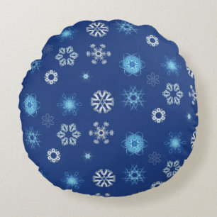 Coussins Ronds flocons de Noël dans votre lit