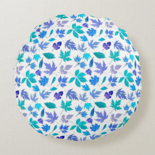 Coussins Ronds Floral Autumn Leaf Design Motif-36566