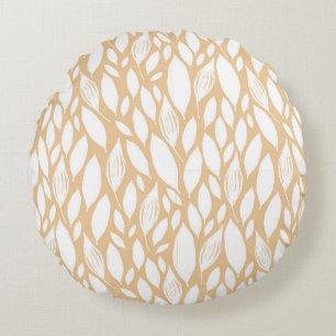 Coussins Ronds Floral orange