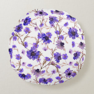 Coussins Ronds Floral sans couture motif avec fleurs marigold