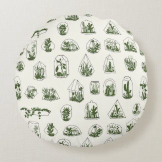Coussins Ronds Florarium Succulent : Conception géométrique Vinta