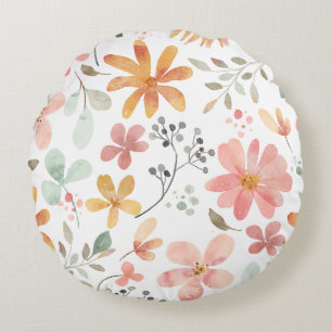 Coussins Ronds Flore imprimé