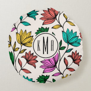 Coussins Ronds Flore mignonne