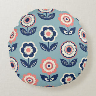 Coussins Ronds Flore rétro : Charme Motif intemporel