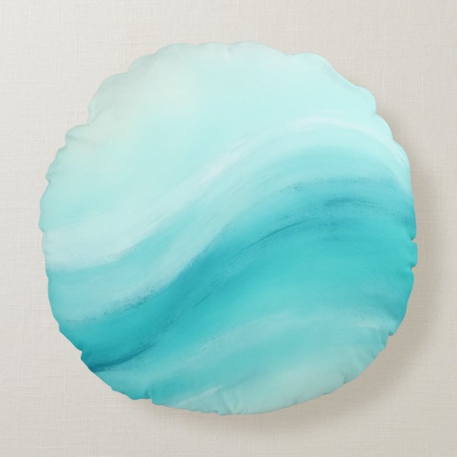 Coussins Ronds Flux Aqua (Devant)
