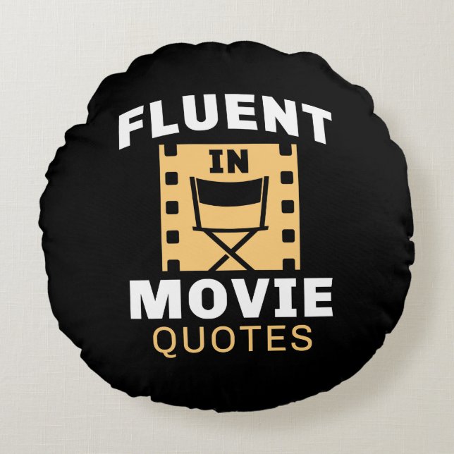 Coussins Ronds Flux Dans Les Citations De Film (Devant)