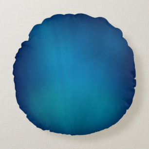 Coussins Ronds Flux sous-marin bleu profond