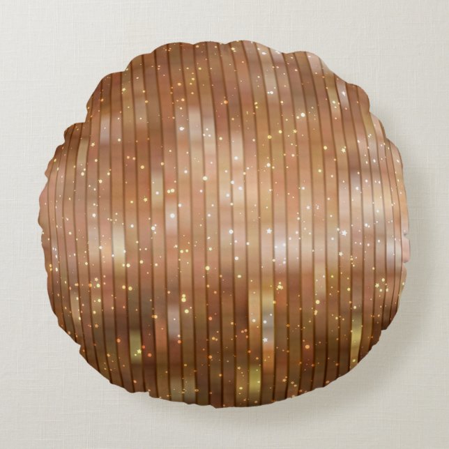 Coussins Ronds fond beige brillant abstrait abstrait, art, dos (Devant)