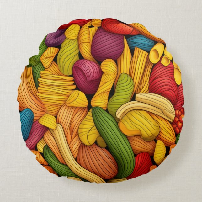 Coussins Ronds Fond d'art de pâtes (Devant)