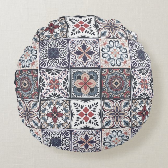 Coussins Ronds Fond d'écran Backsplashes / Talavera inspiré tuile (Devant)