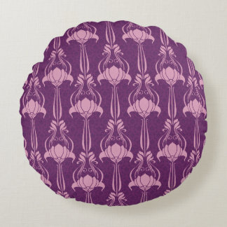 Coussins Ronds Fond d'écran floral violet rose