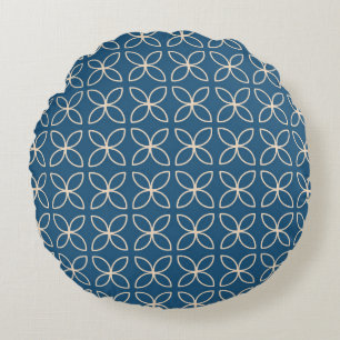Coussins Ronds Fond géométrique, élégant et vintage.