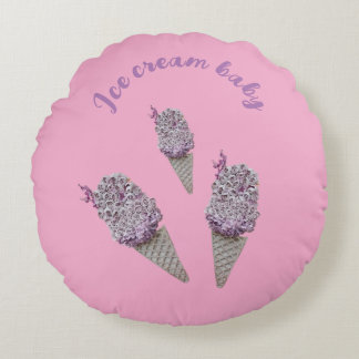 Coussins Ronds Fond rose