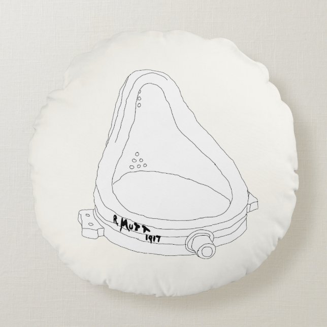 Coussins Ronds Fontaine de Marcel Duchamp R.Mutt 1917 (Devant)