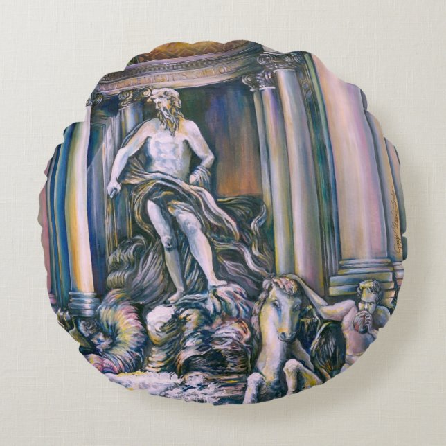 Coussins Ronds Fontana Di Trevi, Roma, Italie (Devant)