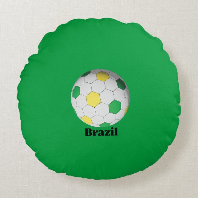 Coussins Ronds Football Brésil (Devant)
