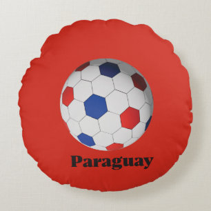 Coussins Ronds Football Paraguayen