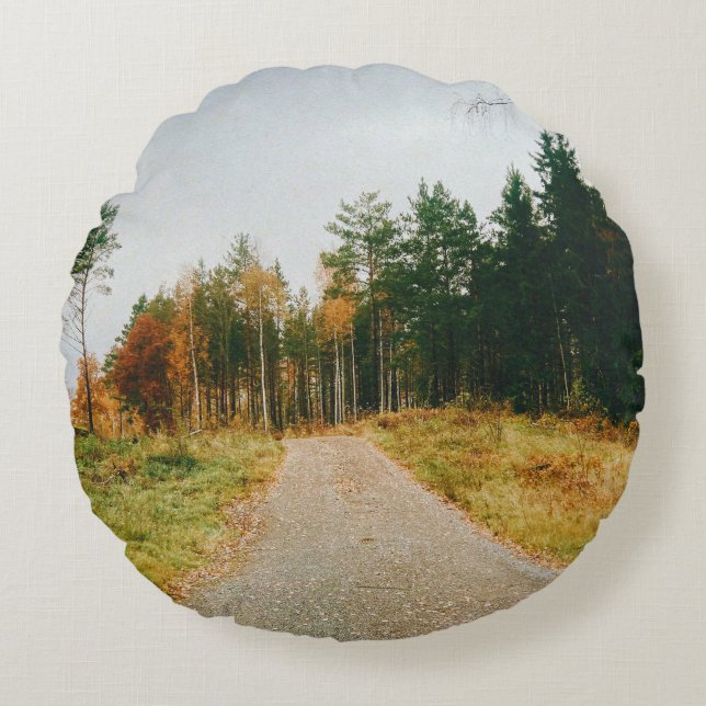 Coussins Ronds Forêt automnale suédoise (Devant)