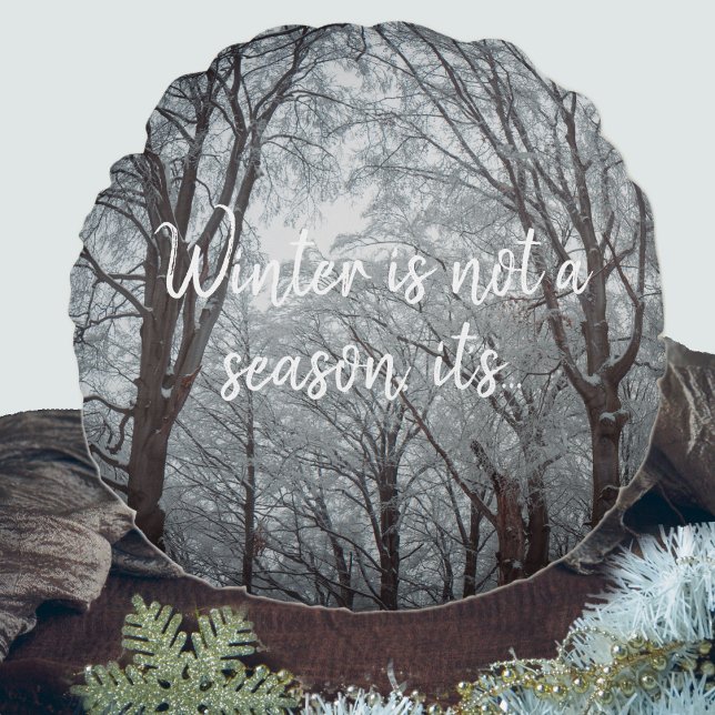 Coussins Ronds Forêt d'hiver de Foggy (Créateur téléchargé)