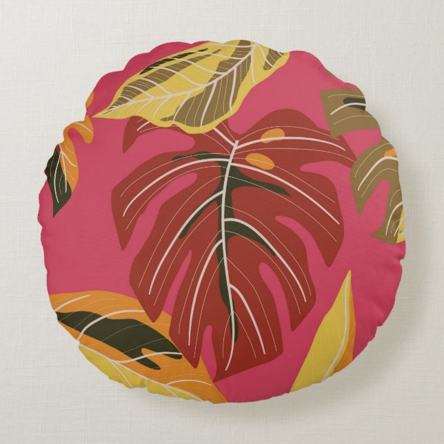 Coussins Ronds Forêt tropicale. Application d'illustration de la  (Devant)
