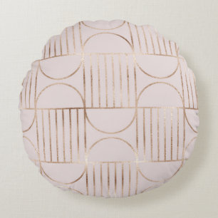 Coussins Ronds Formes d'or : motif moderne du milieu du siècle.