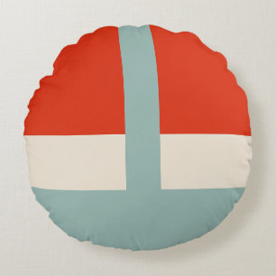 Coussins Ronds Formes géométriques Gris rouge Abstrait