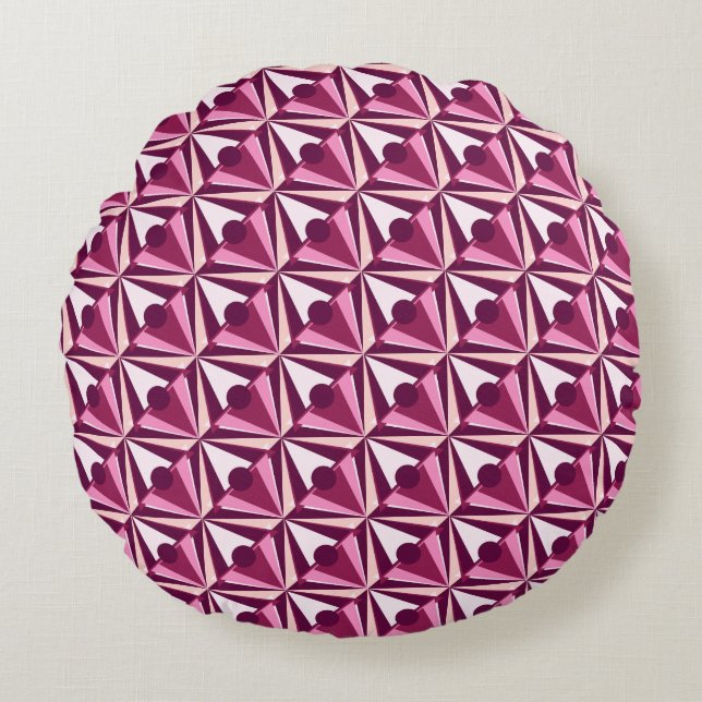 Coussins Ronds Formes magenta (Devant)