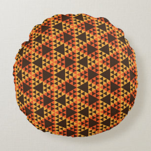 Coussins Ronds Formes triangulaires dessinées à la main. Tri Vint
