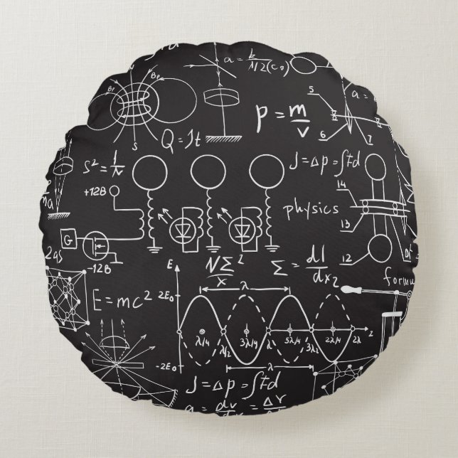 Coussins Ronds Formules scientifiques : Patte de calcul du tablea (Devant)
