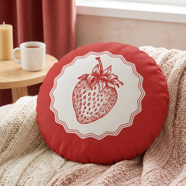 Coussins Ronds Fraise (Créateur téléchargé)