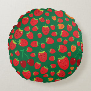 Coussins Ronds Fraises