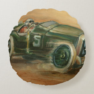 Coussins Ronds Français Grand prix Racecar par le harpiste
