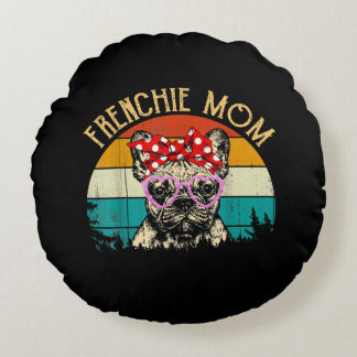 Coussins Ronds Frenchie Mom Cadeau Vintage style rétro Bulld fran