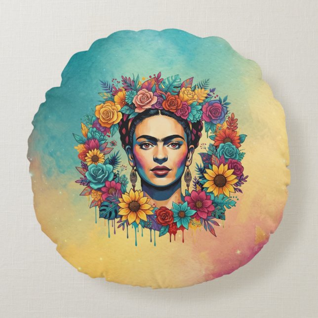 Coussins Ronds Frida Kahlo (Devant)