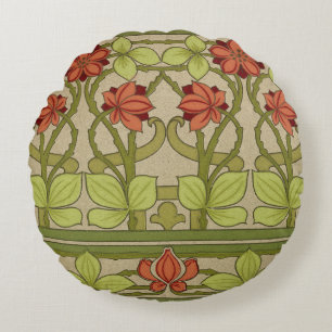 Coussins Ronds Frieze Bordure Art Nouveau Floral