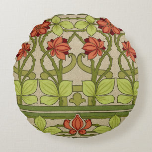 Coussins Ronds Frise florale Frontière de style Art Nouveau