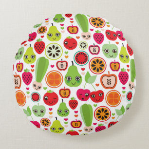 Coussins Ronds fruit enfants illustration pomme