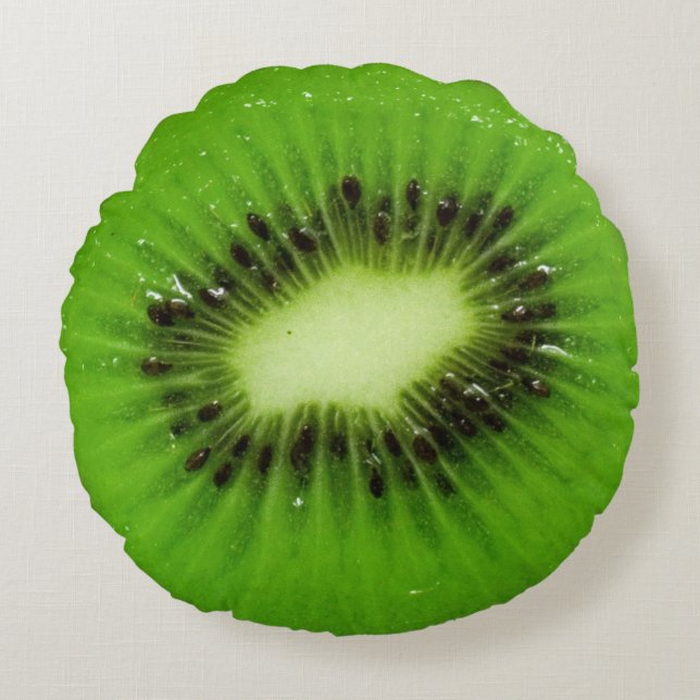Coussins Ronds Fruit Kiwi tranche fraîche (Devant)