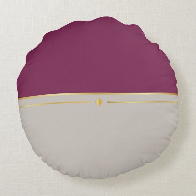 Coussins Ronds Fuchsia et Taupe Haven (Dos)
